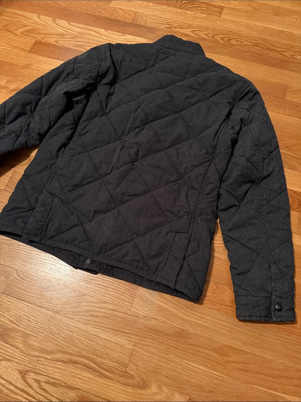 J. Crew Sussex Quilted Jacket Coat Primaloft size medium dark gray